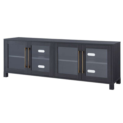 Hudson & Canal - Quincy Rectangular TV Stand for TVs up to 75in in Charcoal Gray - TV1032 veiw 4