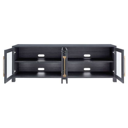 Hudson & Canal - Quincy Rectangular TV Stand for TVs up to 75in in Charcoal Gray - TV1032 veiw 5