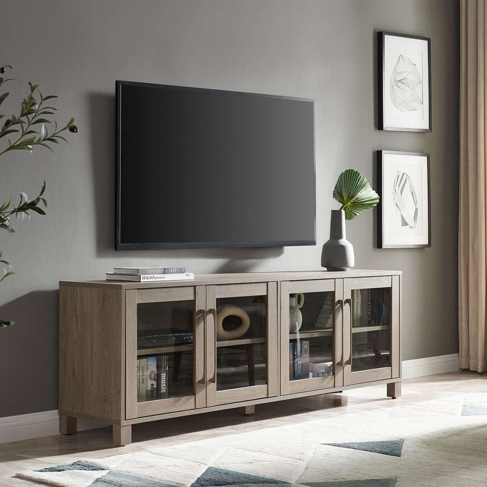 Hudson & Canal - Quincy Rectangular TV Stand for TVs up to 75in in Antiqued Gray - TV1365 veiw 2