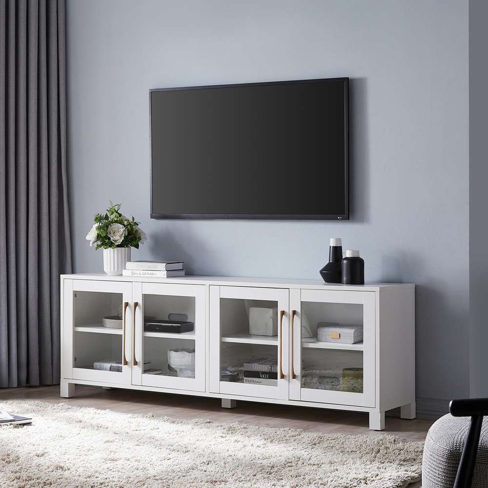 Hudson & Canal - Quincy Rectangular TV Stand for TVs up to 75in in White - TV1031 veiw 2
