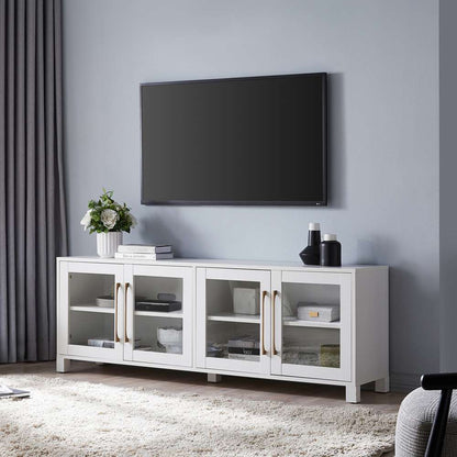 Hudson & Canal - Quincy Rectangular TV Stand for TVs up to 75in in White - TV1031 veiw 2