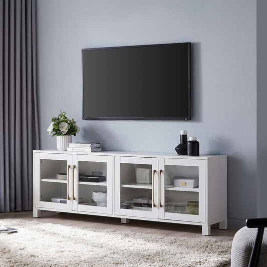 Hudson & Canal - Quincy Rectangular TV Stand for TVs up to 75in in White - TV1031 veiw 2