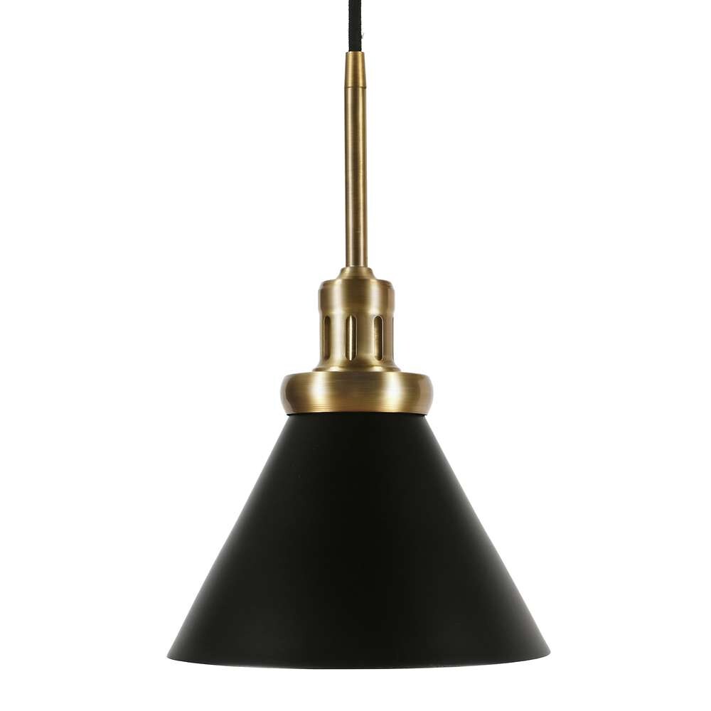 Hudson & Canal - Zeno 8.5in Wide Pendant with Metal Shade in Blackened Bronze/Blackened Bronze - PD0728 veiw 3