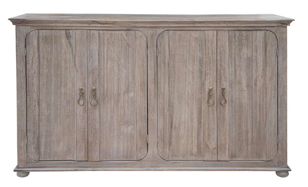 IFD - Alba 4 Doors Console, Two fixed shelves, White sea Finish - IFD9011CNSWS veiw 1