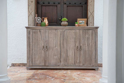 IFD - Alba 4 Doors Console, Two fixed shelves, White sea Finish - IFD9011CNSWS veiw 3