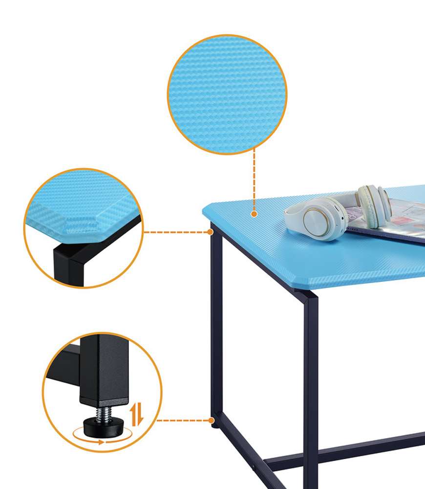 Lilola Home - GT 3 Piece Blue Carbon Fiber Wrap Coffee Table and End Table Set - 98030 veiw 5