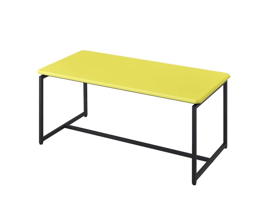 Lilola Home - GT 3 Piece Yellow Carbon Fiber Wrap Coffee Table and End Table Set - 98031 veiw 3