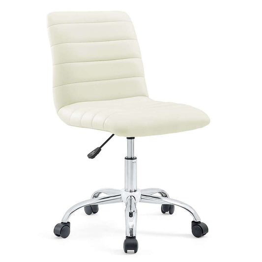 Modway - Ripple Armless Mid Back Vinyl Office Chair - EEI-1532-WHI veiw 1