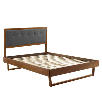 Modway - Willow King Wood Platform Bed With Angular Frame - MOD-6635-WAL-CHA veiw 3