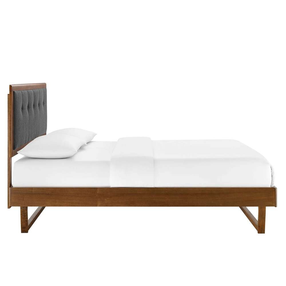 Modway - Willow King Wood Platform Bed With Angular Frame - MOD-6635-WAL-CHA veiw 4