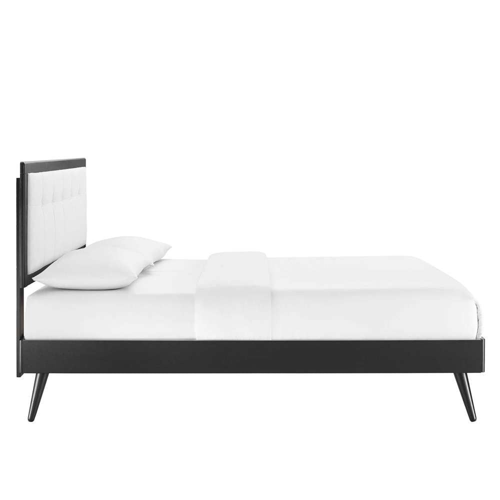 Modway - Willow King Wood Platform Bed With Splayed Legs - MOD-6638-BLK-WHI veiw 4
