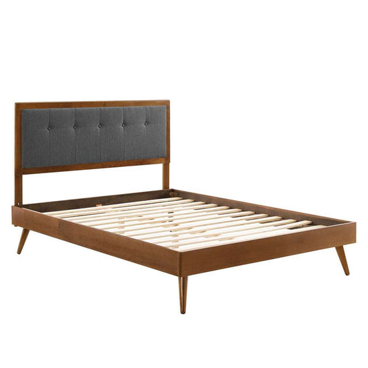 Modway - Willow King Wood Platform Bed With Splayed Legs - MOD-6638-WAL-CHA veiw 3