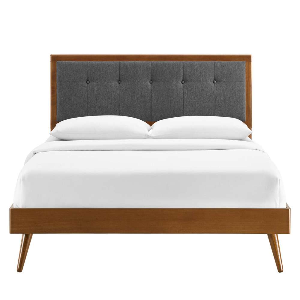 Modway - Willow King Wood Platform Bed With Splayed Legs - MOD-6638-WAL-CHA veiw 5