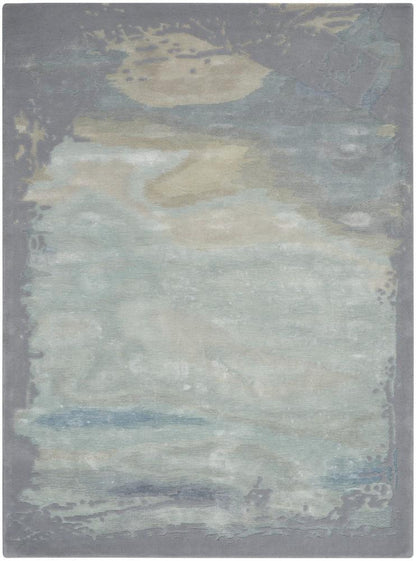 Nourison - Prismatic 56in x 75in Seafoam Silver Area Rug - PRS19-99446783318 veiw 1