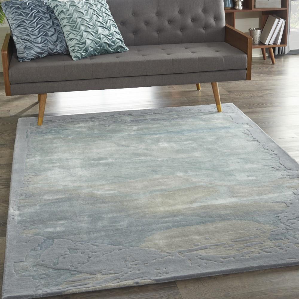 Nourison - Prismatic 56in x 75in Seafoam Silver Area Rug - PRS19-99446783318 veiw 2