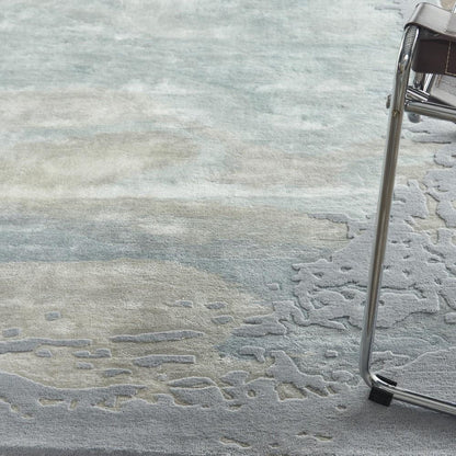 Nourison - Prismatic 56in x 75in Seafoam Silver Area Rug - PRS19-99446783318 veiw 3