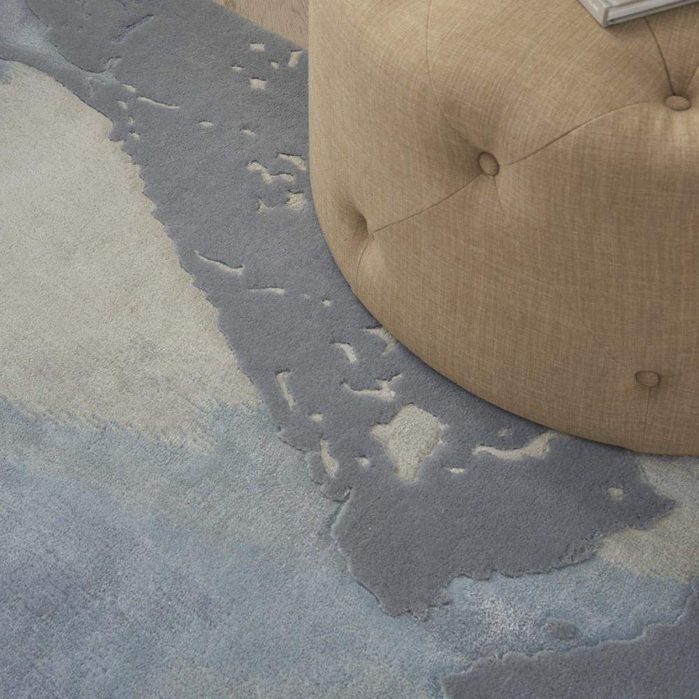 Nourison - Prismatic 79in x 99in Seafoam Silver Area Rug - PRS19-99446783349 veiw 3