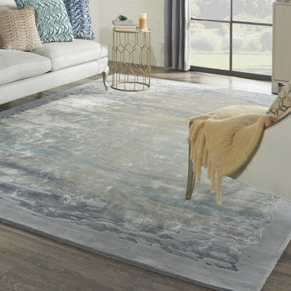 Nourison - Prismatic 86in x 116in Seafoam Silver Area Rug - PRS19-99446783387 veiw 2