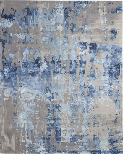 Nourison - Prismatic 12x15in Blue Grey Oversized Area Rug - PRS10-99446477637 veiw 1