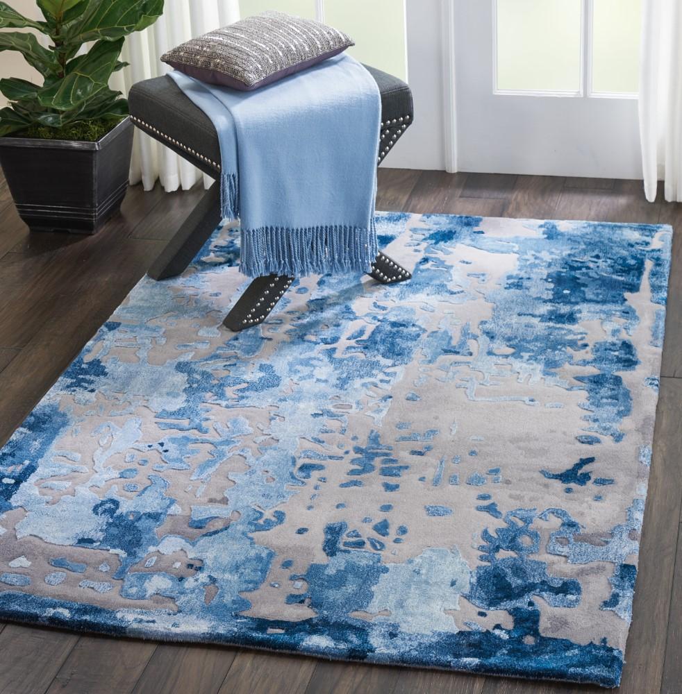 Nourison - Prismatic 39in x 59in Blue Grey Area Rug - PRS10-99446408716 veiw 2