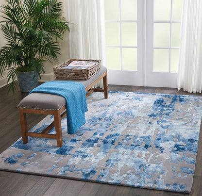Nourison - Prismatic 56in x 75in Blue Grey Area Rug - PRS10-99446408730 veiw 2