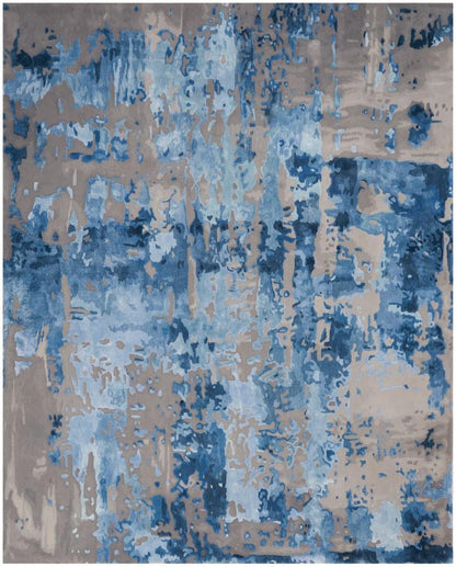 Nourison - Prismatic 79in x 99in Blue Grey Area Rug - PRS10-99446409072 veiw 1