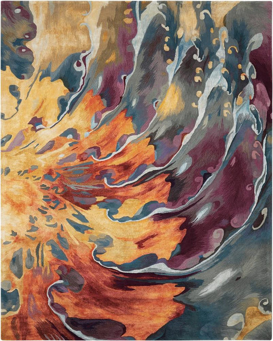Nourison - Prismatic 79in x 99in Multicolor Abstract Area Rug - PRS08-99446354518 veiw 1