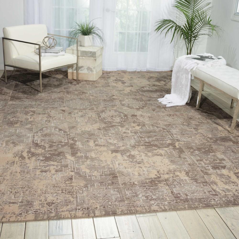Nourison - Silk Elements SKE19 Beige 99in x 13 Rug - SKE19-99446295293_CLOSEOUT veiw 2