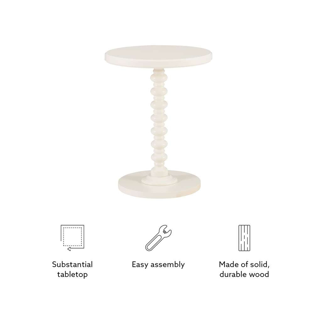 Powell Company - Aurora Side Table, Off White - D1361A20C veiw 3