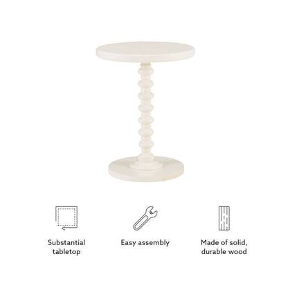 Powell Company - Aurora Side Table, Off White - D1361A20C veiw 3