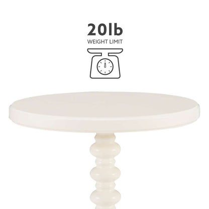 Powell Company - Aurora Side Table, Off White - D1361A20C veiw 4