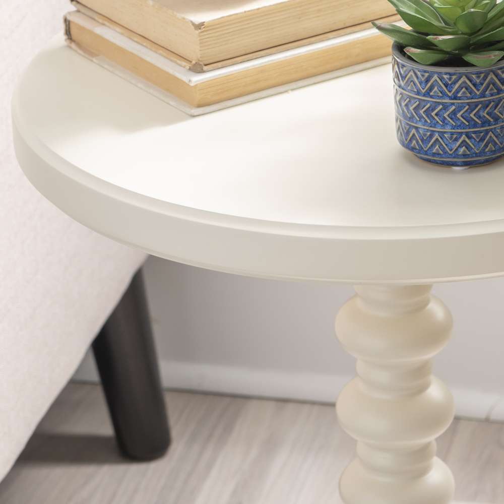Powell Company - Aurora Side Table, Off White - D1361A20C veiw 7