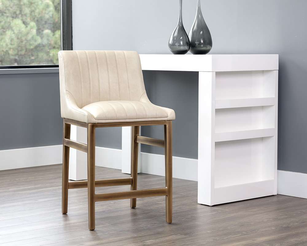 Sunpan - Irongate Halden Counter Stool - Bravo Cream - 104973 veiw 4