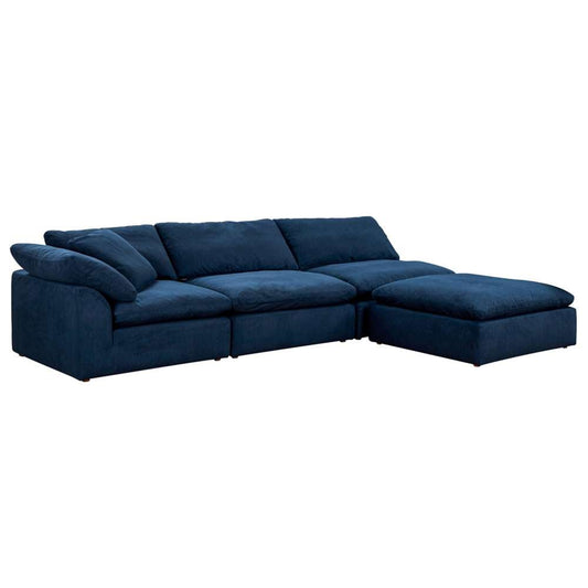 Sunset Trading - Contemporary Puff Collection 4PC Modular Sectional Sofa Navy Blue - SU-1458-49-1C-2A-1O veiw 1