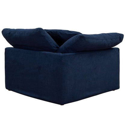 Sunset Trading - Contemporary Puff Collection 4PC Modular Sectional Sofa Navy Blue - SU-1458-49-1C-2A-1O veiw 10