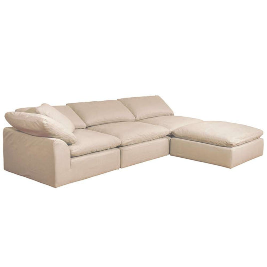 Sunset Trading - Contemporary Puff Collection 4PC Modular Sectional Sofa Tan/Beige - SU-1458-84-1C-2A-1O veiw 1