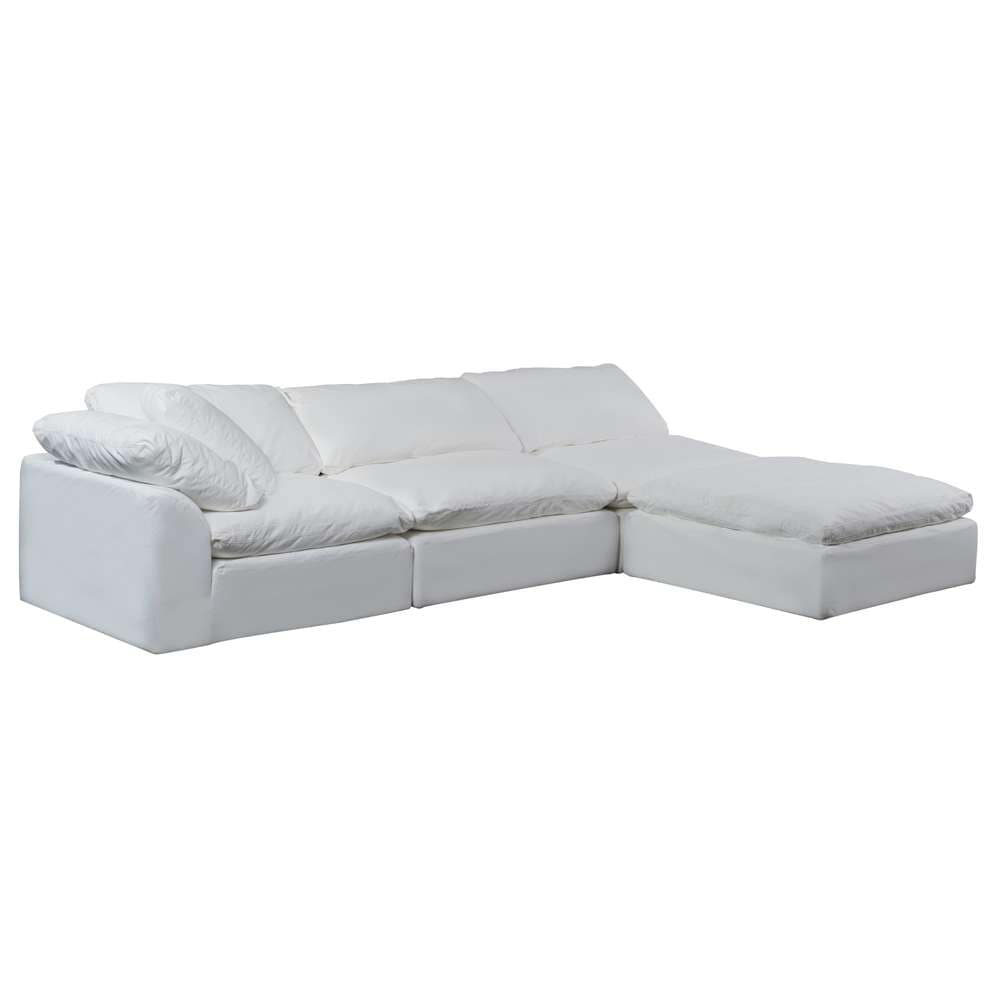 Sunset Trading - Contemporary Puff Collection 4PC Modular Sectional Sofa White - SU-1458-81-1C-2A-1O veiw 1