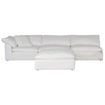 Sunset Trading - Contemporary Puff Collection 4PC Modular Sectional Sofa White - SU-1458-81-1C-2A-1O veiw 8