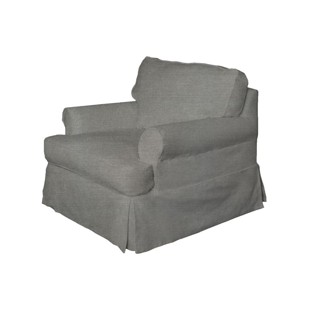 Sunset Trading - Horizon Slipcovered Chair And Ottoman Performance Gray - SU-117620-30-391094 veiw 3