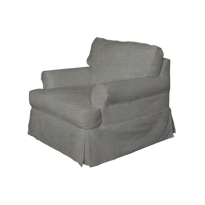 Sunset Trading - Horizon Slipcovered Chair And Ottoman Performance Gray - SU-117620-30-391094 veiw 3