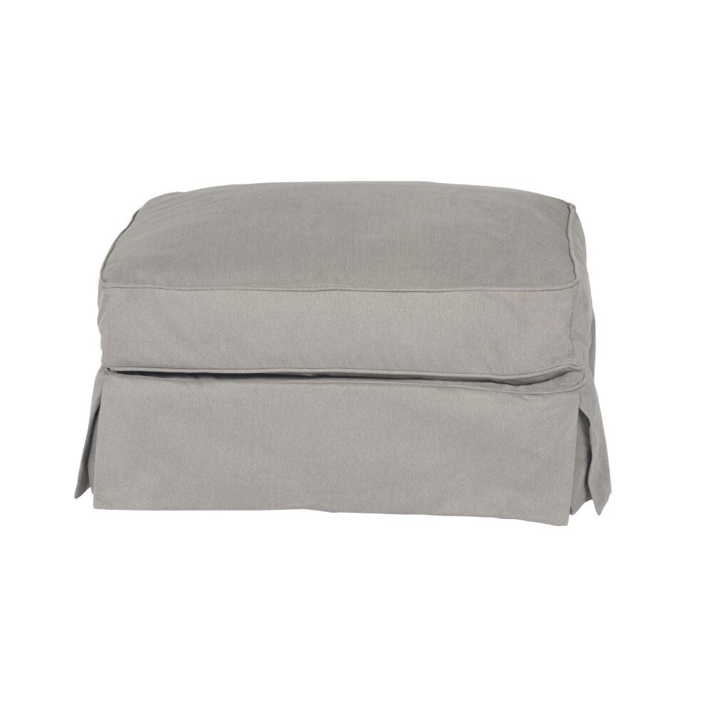 Sunset Trading - Horizon Slipcovered Chair And Ottoman Performance Gray - SU-117620-30-391094 veiw 4