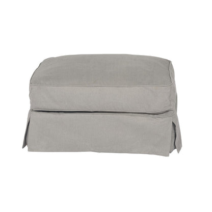 Sunset Trading - Horizon Slipcovered Chair And Ottoman Performance Gray - SU-117620-30-391094 veiw 4