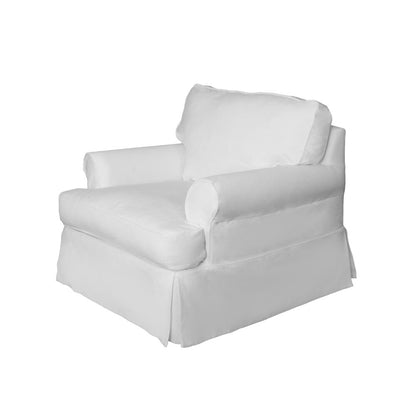 Sunset Trading - Horizon Slipcovered Chair And Ottoman In Warm White - SU-117620-30-423080 veiw 3