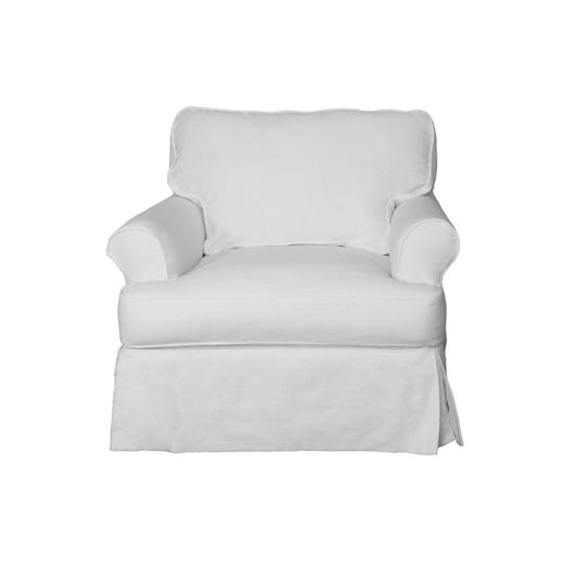 Sunset Trading - Horizon Slipcovered Chair And Ottoman Performance White - SU-117620-30-391081 veiw 2