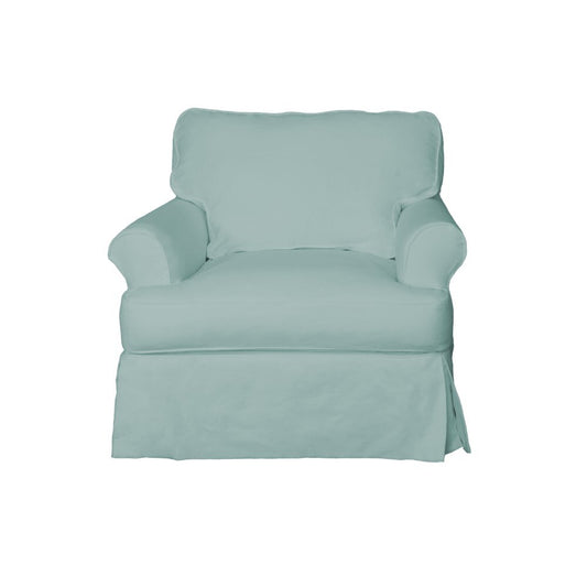 Sunset Trading - Horizon Slipcovered T Cushion Chair Performance Ocean Blue - SU-117620-391043 veiw 1