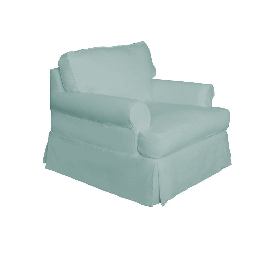 Sunset Trading - Horizon Slipcovered T Cushion Chair Performance Ocean Blue - SU-117620-391043 veiw 2