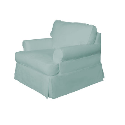 Sunset Trading - Horizon Slipcovered T Cushion Chair Performance Ocean Blue - SU-117620-391043 veiw 3