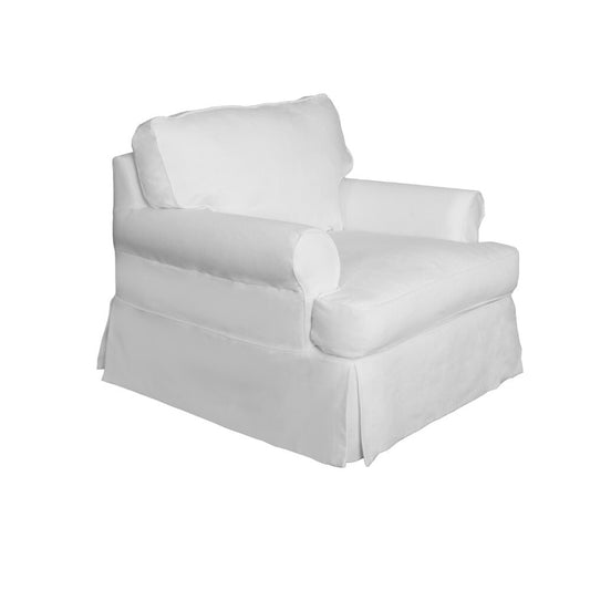 Sunset Trading - Horizon Slipcovered Chair Performance White - SU-117620-391081 veiw 2