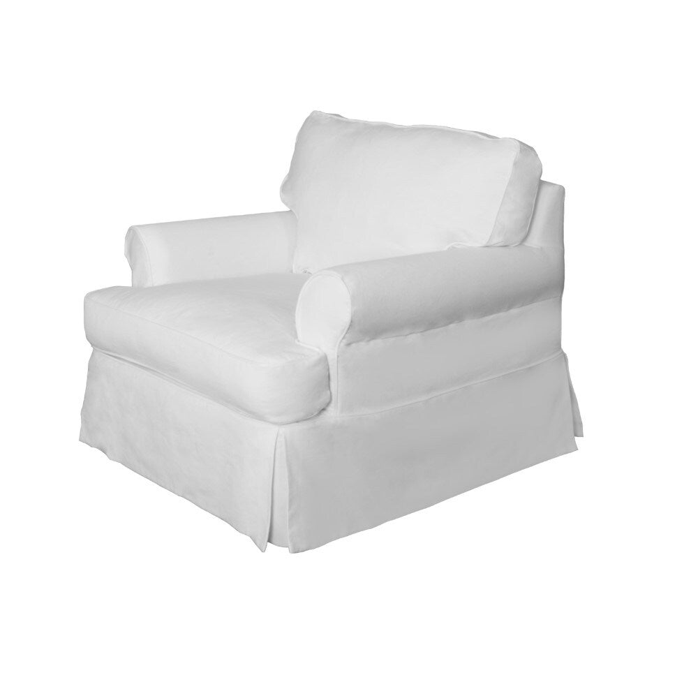 Sunset Trading - Horizon Slipcovered Chair Performance White - SU-117620-391081 veiw 3