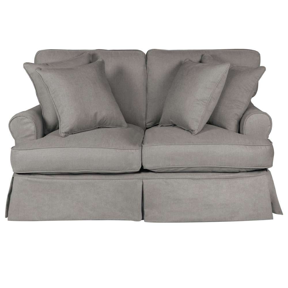 Sunset Trading - Horizon Slipcovered Loveseat Performance Gray - SU-117610-391094 veiw 1